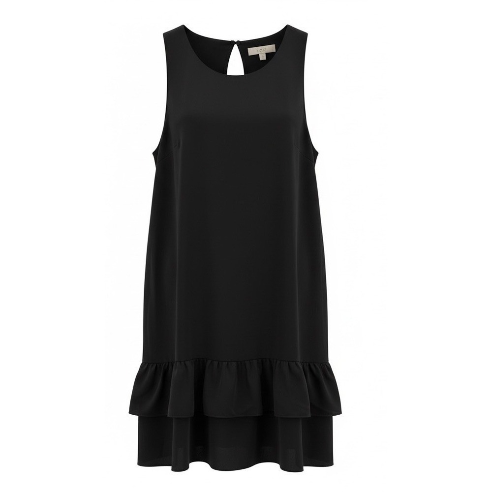 Little Black Dress Summer Loft Black Dress Sleeveless‎ Woman's Size 14 Ruffle